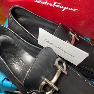 Salvatore Ferragamo Cancun Nero Calf Dress Shoes